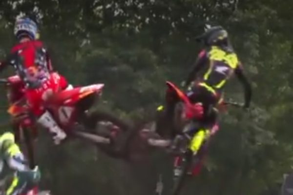 Gajser and Prado lucky escape!